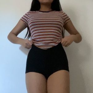 Forever 21 rainbow stripped ring tee